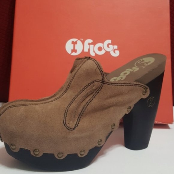 🆕️ (NIB) FLOGGS DIANA High Heel (9) Clog - Picture 3 of 7